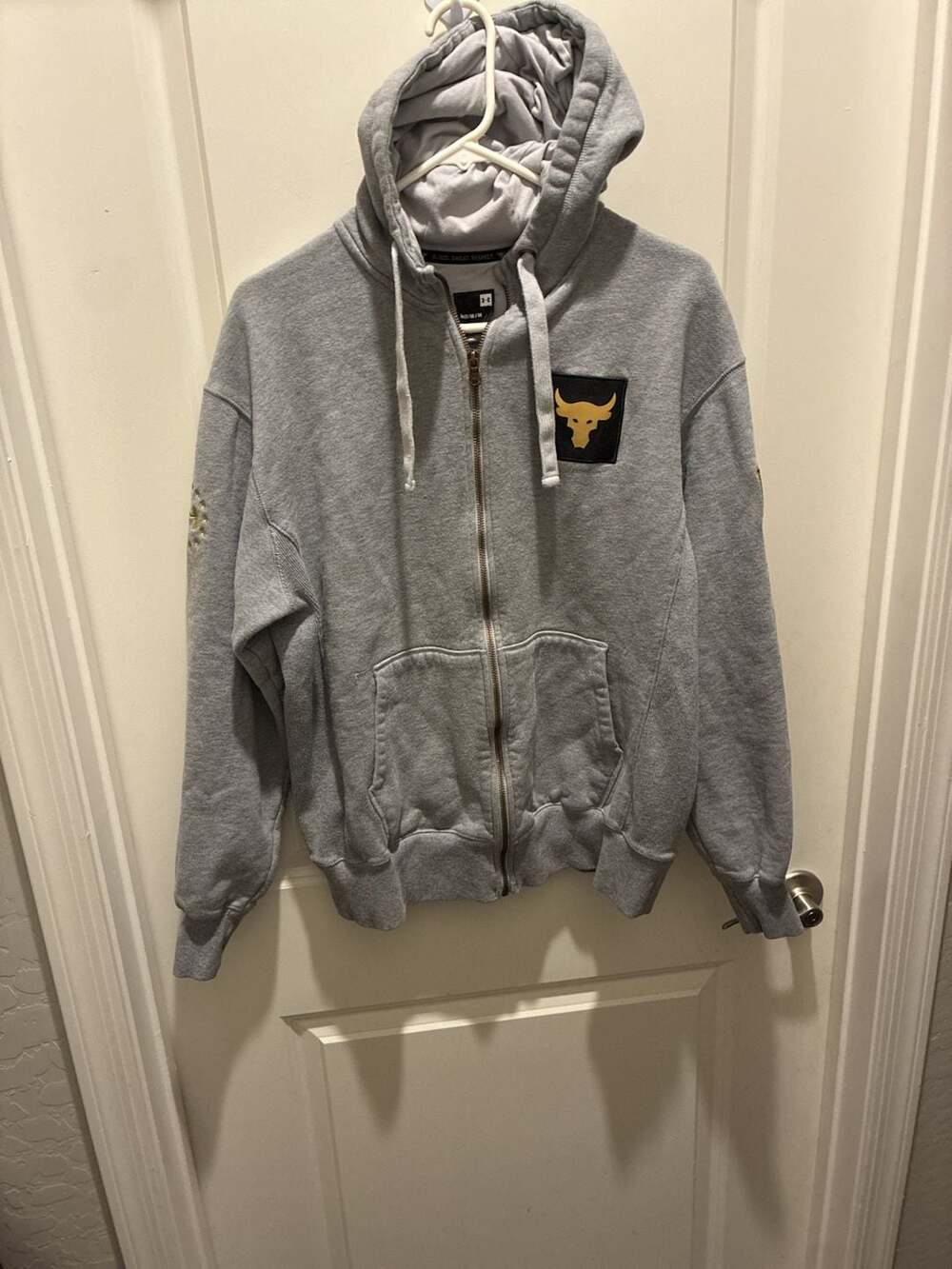 Under Armour x Project Rock Freedom Veteran's Day Full Zip Hoodie Gray Medium